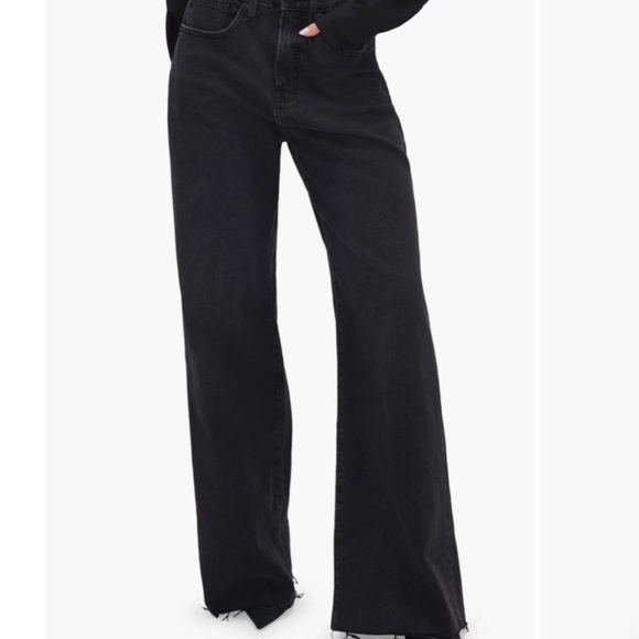 Good American '''Good Ease". wide leg black jeans, 12/31. P1404 - Picture 2 of 8